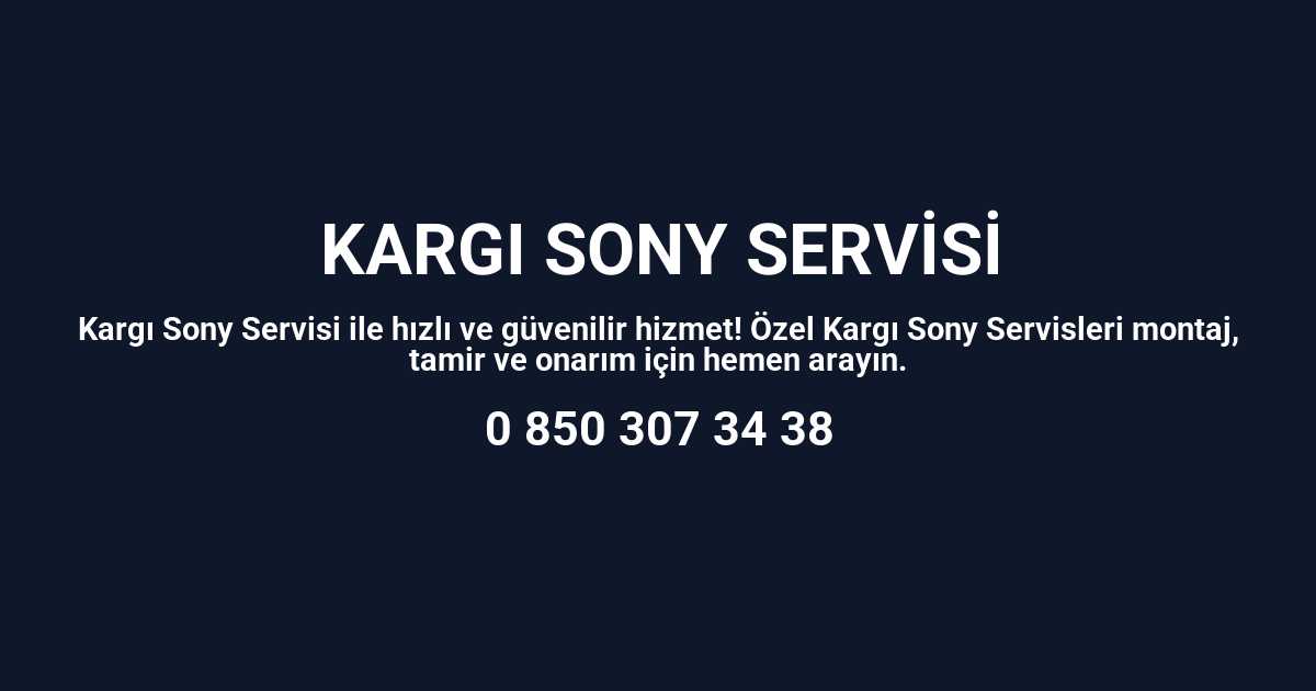 Kargı Sony Servisi